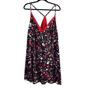 Secret Treasures Women's Plus Size Black Floral Chemise Lingerie Size 3X 22W 24W